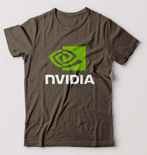 Load image into Gallery viewer, Nvidia T-Shirt for Men-S(38 Inches)-Olive Green-Ektarfa.online
