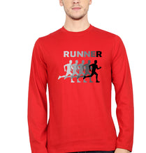 Load image into Gallery viewer, Runner Running Full Sleeves T-Shirt for Men-Red-Ektarfa.online
