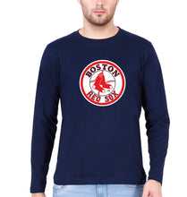Load image into Gallery viewer, Boston Red Sox Baseball Full Sleeves T-Shirt for Men-Navy Blue-Ektarfa.online
