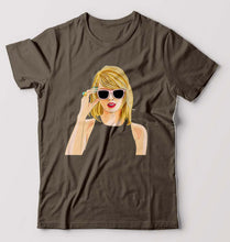 Load image into Gallery viewer, Taylor Swift T-Shirt for Men-S(38 Inches)-Olive Green-Ektarfa.online
