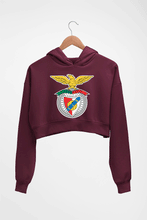 Load image into Gallery viewer, Benfica Crop HOODIE FOR WOMEN-Maroon-Ektarfa.online
