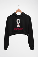 Load image into Gallery viewer, FIFA World Cup Qatar 2022 Crop HOODIE FOR WOMEN-Black-Ektarfa.online
