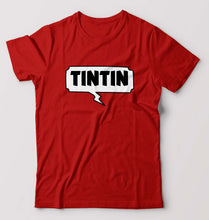 Load image into Gallery viewer, Tintin T-Shirt for Men-S(38 Inches)-Red-Ektarfa.online
