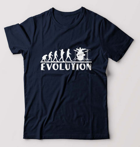 Drummer Evolution T-Shirt for Men-Navy Blue-Ektarfa.online