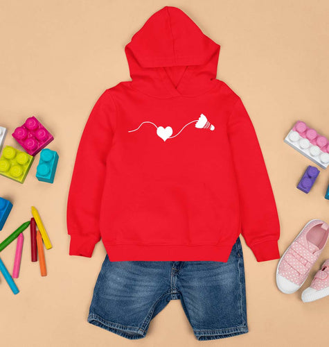 Badminton Kids Hoodie for Boy/Girl-Red-Ektarfa.online