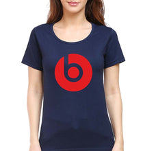 Load image into Gallery viewer, Beats T-Shirt for Women-XS(32 Inches)-Navy Blue-Ektarfa.online
