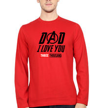 Load image into Gallery viewer, Dad I Love You 3000 Full Sleeves T-Shirt for Men-Red-Ektarfa.online
