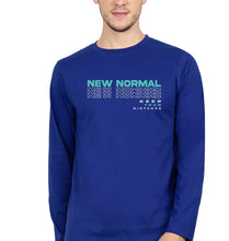 Load image into Gallery viewer, Corona New Normal Full Sleeves T-Shirt for Men-S(38 Inches)-Royal Blue-Ektarfa.online
