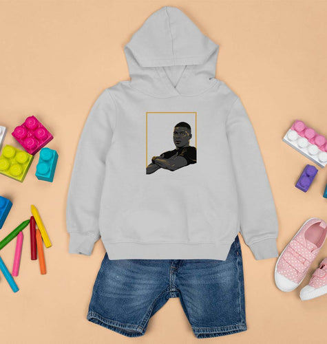 Kylian Mbappé Kids Hoodie for Boy/Girl-GREY-Ektarfa.online