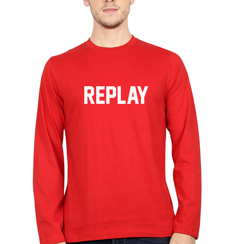Replay Full Sleeves T-Shirt for Men-Red-Ektarfa.online