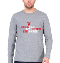 Load image into Gallery viewer, Born United Live United Die United Full Sleeves T-Shirt for Men-Grey Melange-Ektarfa.online
