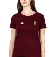 Load image into Gallery viewer, Argentina Football T-Shirt for Women-Maroon-Ektarfa.online

