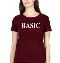 Load image into Gallery viewer, Basic T-Shirt for Women-XS(32 Inches)-Maroon-Ektarfa.online
