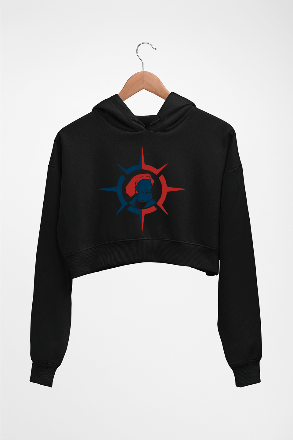 Marco Polo Crop HOODIE FOR WOMEN-Black-Ektarfa.online