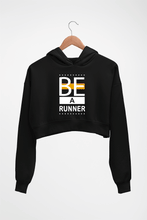 Load image into Gallery viewer, Runner Running Crop HOODIE FOR WOMEN-Black-Ektarfa.online
