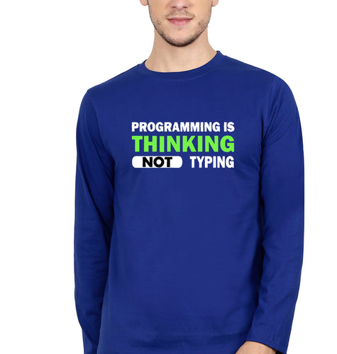 Programmer Full Sleeves T-Shirt for Men-Royal Blue-Ektarfa.online