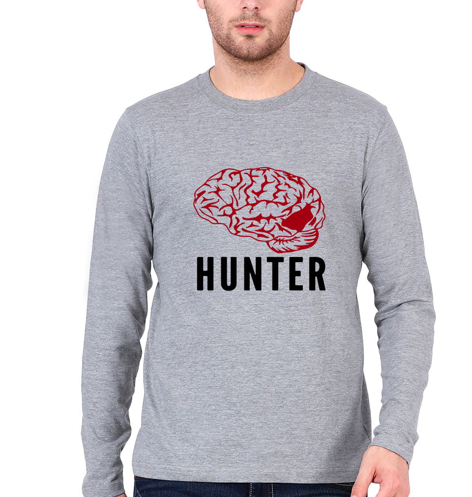 Mindhunter Full Sleeves T-Shirt for Men-Grey Melange-Ektarfa.online