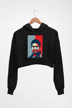 Load image into Gallery viewer, Sachin Tendulkar Crop HOODIE FOR WOMEN-Black-Ektarfa.online
