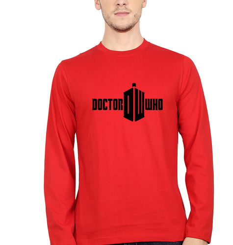 Doctor Who Full Sleeves T-Shirt for Men-Red-Ektarfa.online