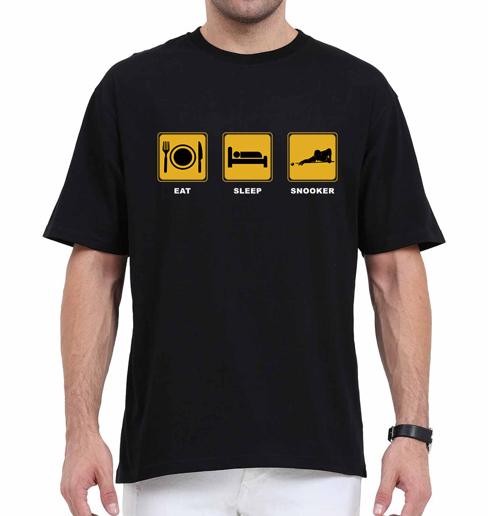 Snooker Oversized T-Shirt for Men-Black-Ektarfa.online