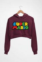 Load image into Gallery viewer, Super Mario Crop HOODIE FOR WOMEN-Maroon-Ektarfa.online
