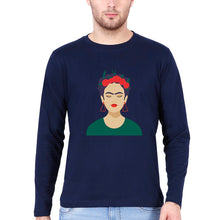 Load image into Gallery viewer, Frida Kahlo Full Sleeves T-Shirt for Men-Navy Blue-Ektarfa.online
