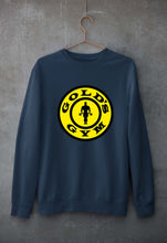 Load image into Gallery viewer, Gold&#39;s Gym Unisex Sweatshirt for Men/Women-S(40 Inches)-Navy Blue-Ektarfa.online
