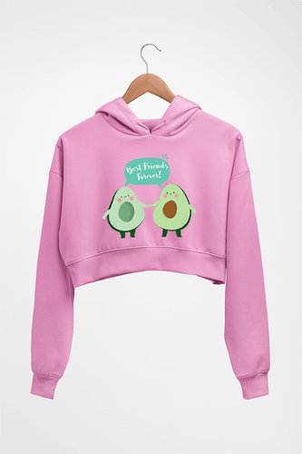 Avocado BFF Crop HOODIE FOR WOMEN-Light Baby Pink-Ektarfa.online