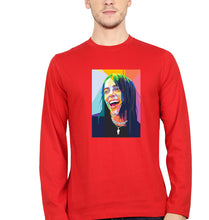 Load image into Gallery viewer, Billie Eilish Full Sleeves T-Shirt for Men-S(38 Inches)-Red-Ektarfa.online
