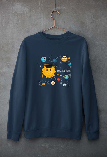 Solar System Unisex Sweatshirt for Men/Women-Navy Blue-Ektarfa.online