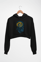 Load image into Gallery viewer, Vincent van Gogh Crop HOODIE FOR WOMEN-Black-Ektarfa.online
