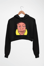 Load image into Gallery viewer, Khaby Lame Crop HOODIE FOR WOMEN-Black-Ektarfa.online
