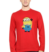 Load image into Gallery viewer, Minion Full Sleeves T-Shirt for Men-Red-Ektarfa.online
