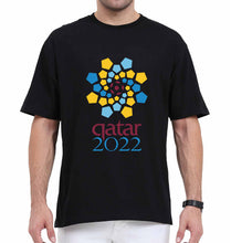 Load image into Gallery viewer, FIFA World Cup Qatar 2022 Oversized T-Shirt for Men-Black-Ektarfa.online
