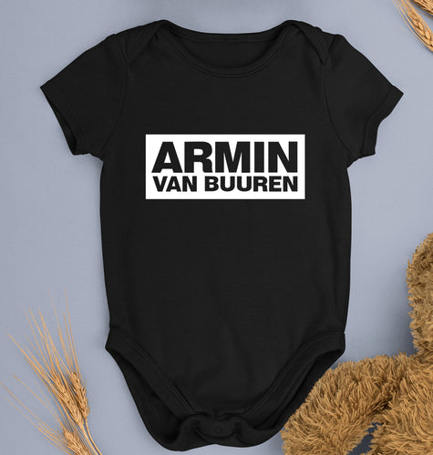 Armin Van Buuren Kids Romper For Baby Boy/Girl-0-5 Months(18 Inches)-Black-Ektarfa.online