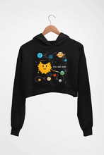 Load image into Gallery viewer, Solar System Crop HOODIE FOR WOMEN-Black-Ektarfa.online
