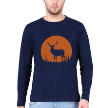 Load image into Gallery viewer, Deer Full Sleeves T-Shirt for Men-NAVY BLUE-Ektarfa.online
