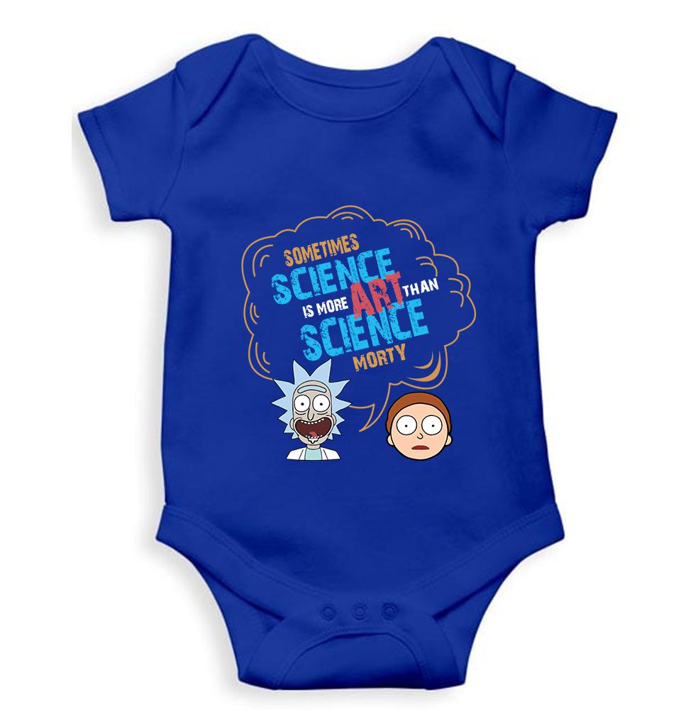Rick and Morty Kids Romper For Baby Boy/Girl-0-5 Months(18 Inches)-Royal Blue-Ektarfa.online