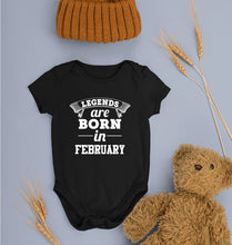 Load image into Gallery viewer, Legends are Born in February Kids Romper For Baby Boy/Girl-0-5 Months(18 Inches)-Black-Ektarfa.online
