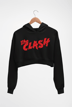 Load image into Gallery viewer, The Clash Crop HOODIE FOR WOMEN-Black-Ektarfa.online
