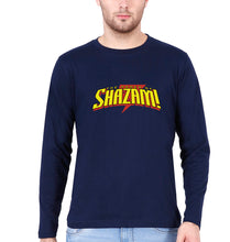 Load image into Gallery viewer, The Power of Shazam! Full Sleeves T-Shirt for Men-Navy Blue-Ektarfa.online
