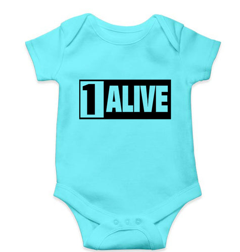 PUBG 1 Alive Kids Romper For Baby Boy/Girl-0-5 Months(18 Inches)-Sky Blue-Ektarfa.online