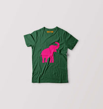 Load image into Gallery viewer, Pink Elephant Kids T-Shirt for Boy/Girl-Dark Green-Ektarfa.online
