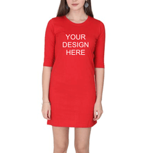Load image into Gallery viewer, Customized-Custom-Personalized Long Top for Women-S(36 Inches)-Red-ektarfa.com
