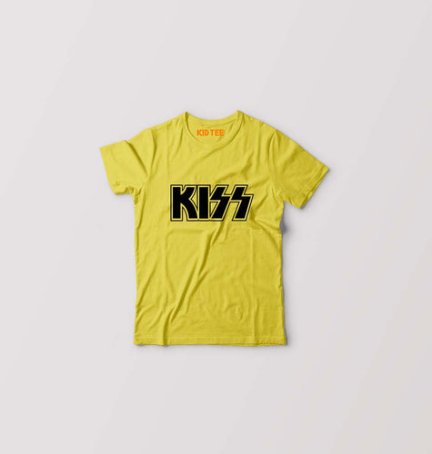 Kiss Rock Band Kids T-Shirt for Boy/Girl-Yellow-Ektarfa.online