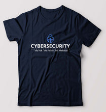 Load image into Gallery viewer, Cyber Security T-Shirt for Men-Navy Blue-Ektarfa.online
