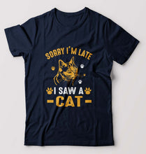 Load image into Gallery viewer, Cat Lover T-Shirt for Men-Navy Blue-Ektarfa.online
