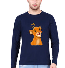 Load image into Gallery viewer, Lion King Simba Full Sleeves T-Shirt for Men-Navy Blue-Ektarfa.online

