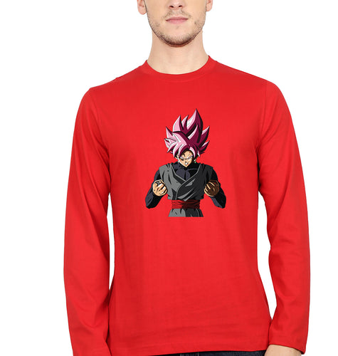Goku Anime Full Sleeves T-Shirt for Men-Red-Ektarfa.online