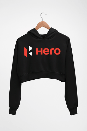 Hero MotoCorp Crop HOODIE FOR WOMEN-Black-Ektarfa.online